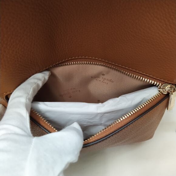 Kate Spade New York Lena Brown Leather Zipper Closure Top Handle Backpack - NWT main image 12